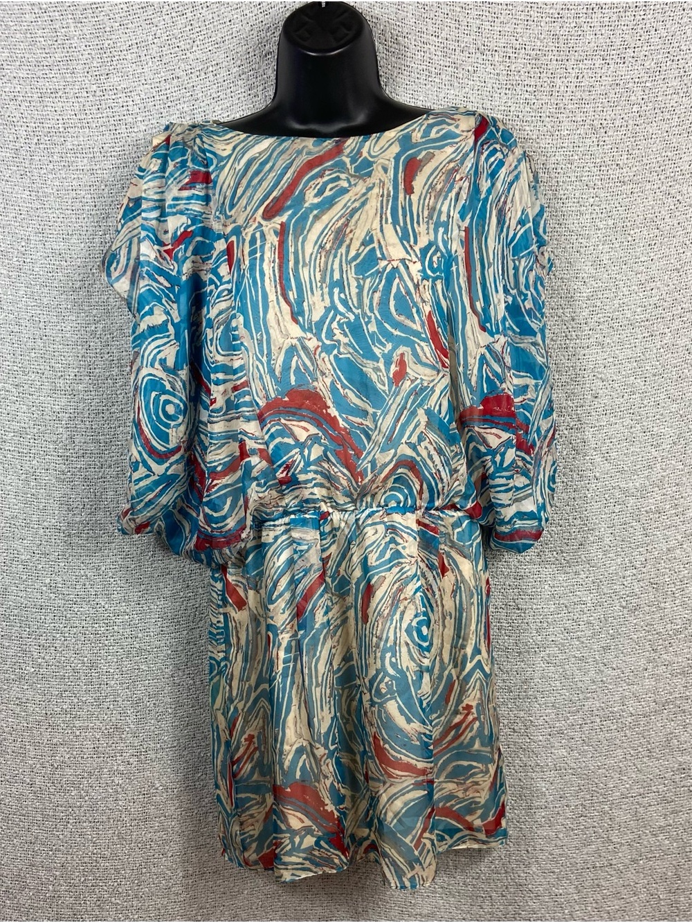 Cathrine Maldonado 100% Silk Dress Women’s Size 6 Mini Length Blouson Top